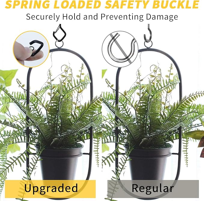 30 PCS Cup Screw-in Hanger Hooks with Safety Buckle, Windproof Screw Hooks Perfect for Hanging Outdoor String Lights, Plants, and Patio Lights,for Ceiling and Wall Mount, 2.2 Inches in White
