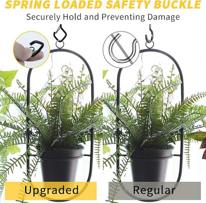 30 PCS Cup Screw-in Hanger Hooks with Safety Buckle, Windproof Screw Hooks Perfect for Hanging Outdoor String Lights, Plants, and Patio Lights,for Ceiling and Wall Mount, 2.2 Inches in Silver