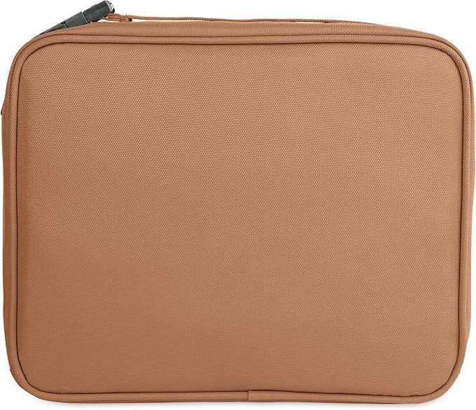 PackIt® Freezable Classic Lunch Box, Almond, Built with EcoFreeze® Technology, Collapsible, Reusable, Zip Closure With Zip Front Pocket and Buckle Handle, Designed for Fresh Lunch On the Go