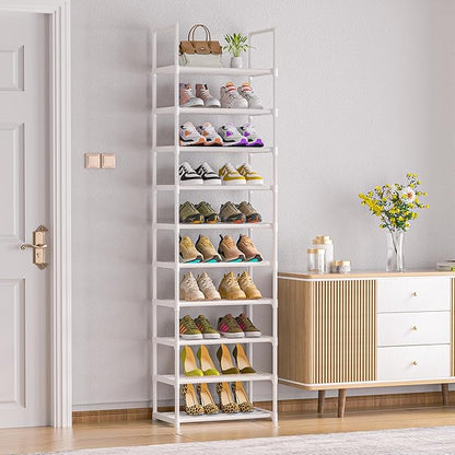 OYREL Shoe Rack Tall, Sturdy Metal Shoe Rack Organizer,Narrow Shoe Racks for Closets,Shoe Stand Shelf