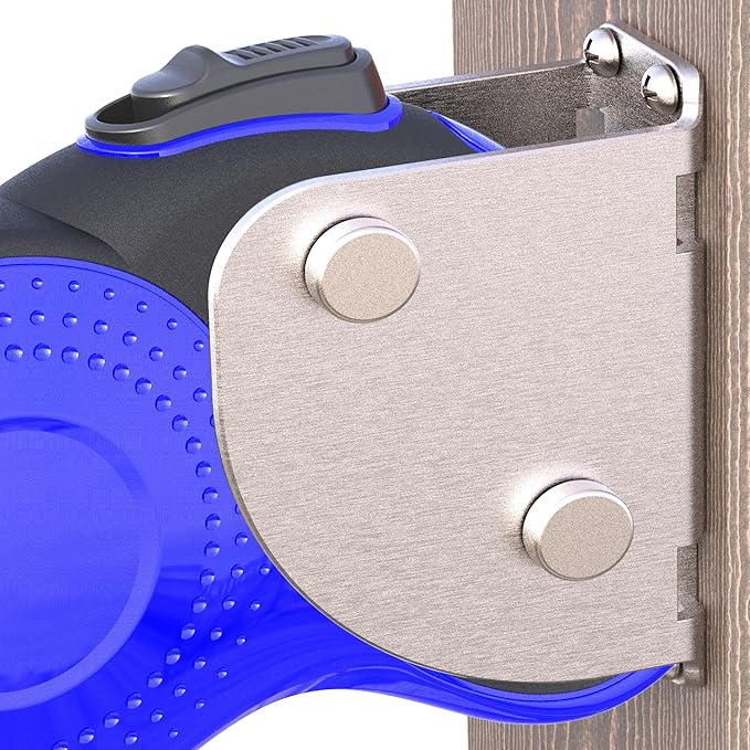 Heavy Duty Retractable Leash Wall Mount,Secure Dog Parking Station for Hands-Free Convenience,Rustproof&Chewproof Tie Out Hook,Indoor-Outdoor Safety Anchor for All Dog Sizes
