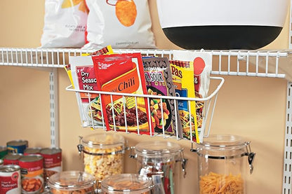 ClosetMaid 3937 Packet Pal Wire Shelf Storage Accessory, 2.586" D x 4.193" H x 8.287" W, White