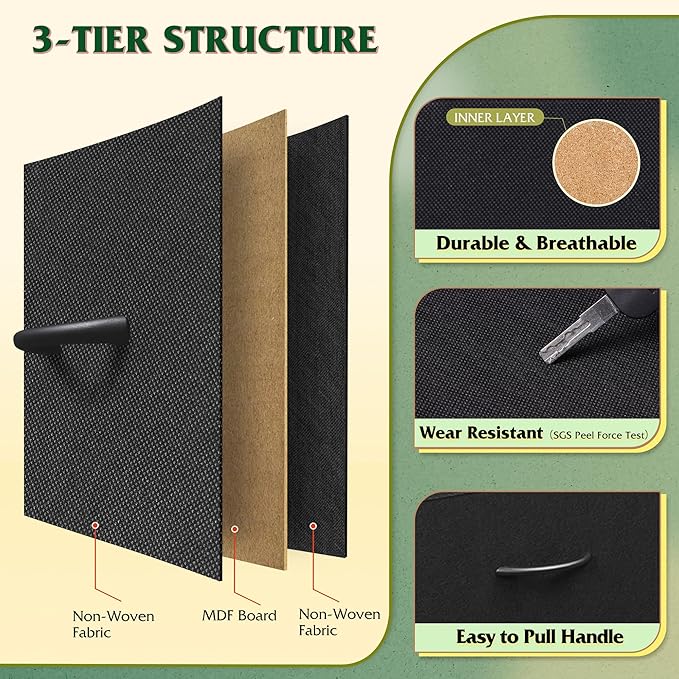 WLIVE Tall Dresser for Bedroom with 10 Drawers, Chest of Drawers, Dressers Bedroom Furniture, Black Dresser with Fabric Bins for Closet, Hallway, Living Room, Entryway