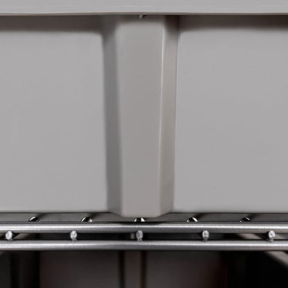 Seville Classics Heavy Duty NSF Bin Rack Solid Steel Wire Shelving Storage Unit, Patented Organizer for Garage, Warehouse, Office, Restaurant, Classroom, Kitchen, Gray, Includes 16 Bins