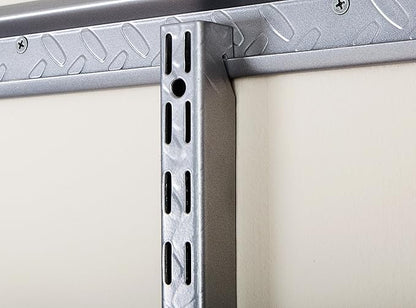 John Sterling HEAVYWEIGHT Diamond Plate Shelf Support System Adjustable Wall Standard, 75-inch, Platinum, 0201-75PM