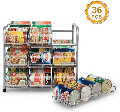 Rice rat Can Organizer for Pantry, Can Rack Can Storage Dispenser for Canned Food (3 tiers)