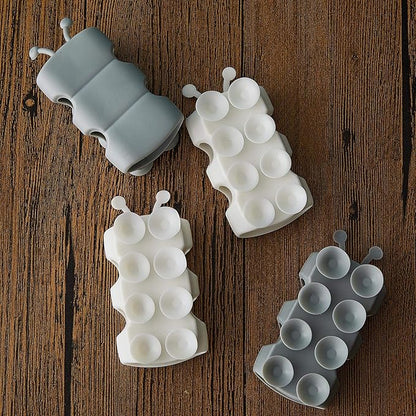 Riakrum 4 Pieces Silicone Shower Head Holder Universal Relocatable Silicone Shower Bracket Non Drilling Movable Fixed Seat Handheld Accessories