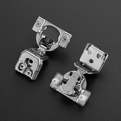 Ravinte 60 Pack 30 Pairs 1-1/2 inch Overlay Soft Close Hinges for Kitchen Cabinet Hinges Satin Nickel Hidden Hinges Stainless Steel Concealed Hinge self Closing