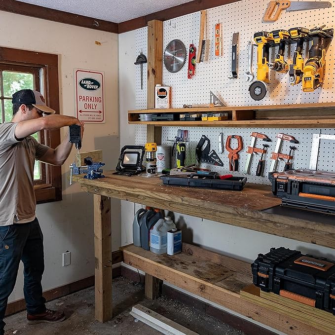 StoreYourBoard Power Tool Organizer, Wall Mount Garage Storage Rack, Solid Steel