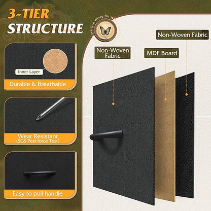 WLIVE Black Tall Dresser for Bedroom, 6 Drawer Dressers & Chests of Drawers, Fabric Dresser for Closet, Living Room, Night Stand with Metal Frame, Storage Tower with Fabric Bins, Wood Top