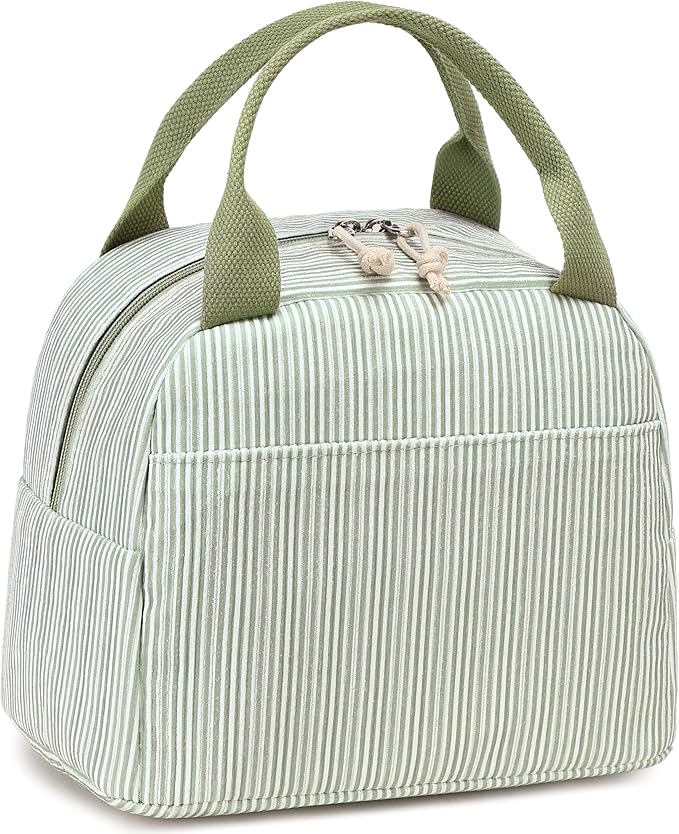 Bluboon Lunch Bag for Women Men Cute Corduroy Lunch Tote Bags Reusable Insulated Lunch Box Large Capacity Reusable Insulated Cooler for Work Picnic or Travel