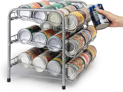 Rice rat Can Organizer for Pantry, Can Rack Can Storage Dispenser for Canned Food (3 tiers)