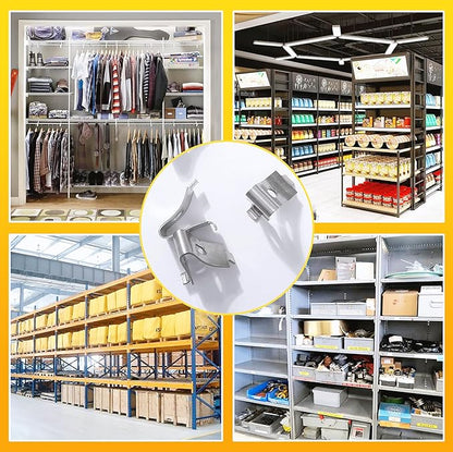Shelf Clips 15pcs 201 Stainless Steel Metal Shelf Clips for Cabinet Shelf Support Clips for Shelf Pilaters Adjustable Shelving System DIY Cabinet Bookshelf Sheving