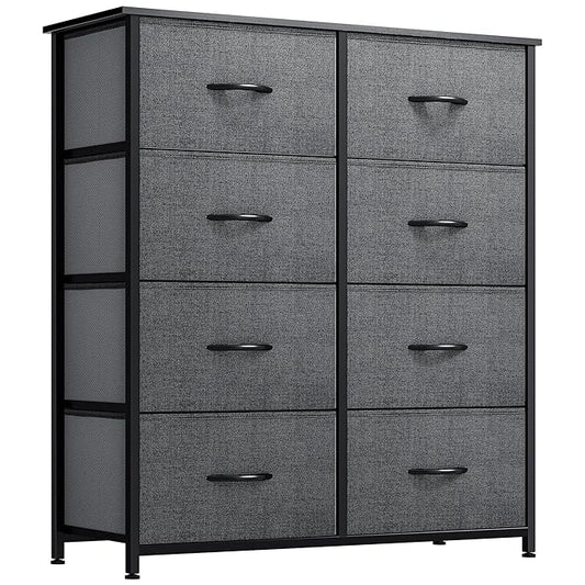 YITAHOME Fabric Dresser Drawer, Tall Storage with 8 Drawers, Dresser & Chest of Drawers, Storage Drawer Organizer for Closet, Living Room, Closets
