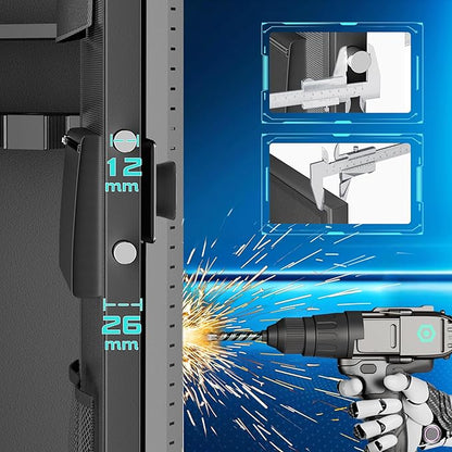 Greenvelly 53" Wall Gun Safe,Gun Safes for Rifles and Pistols with Biometric Fingerprint Lockable Door, 4 Rifle Safe with 3 Removable Shelves for Home Office, Bedroom,Livingroom(Black)