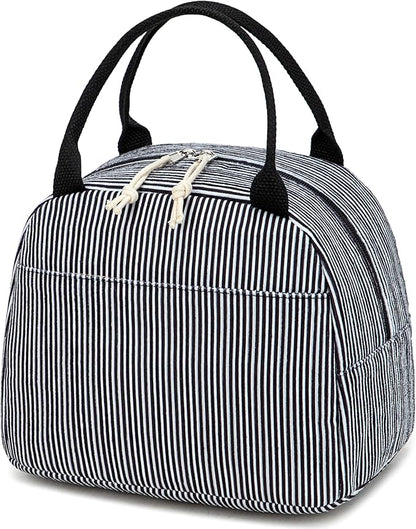 Bluboon Lunch Bag for Women Men Cute Corduroy Lunch Tote Bags Reusable Insulated Lunch Box Large Capacity Reusable Insulated Cooler for Work Picnic or Travel