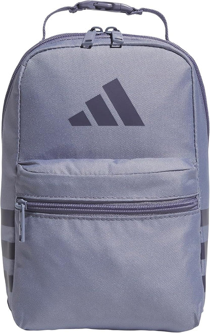 adidas Kids Santiago Lunch Bag – Insulated Cooler Lunchbox for Girls & Boys, 8L, 3D AOP White/Clear Sky Blue/Clear Pink/3, One Size