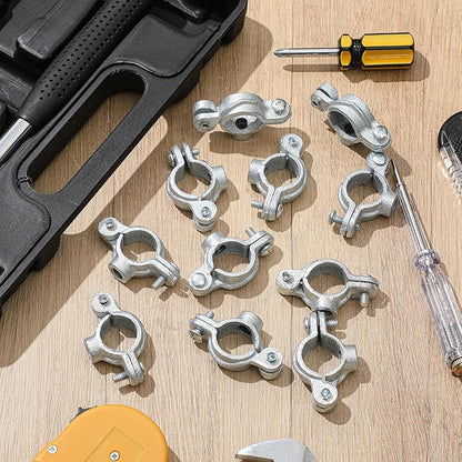 20 Pack 1/2" Split Ring Pipe Hanger for Thread Rod Galvanized Iron Mounting Bracket Support for Tubing Wall Ceiling Mount Combination Industrial Decor
