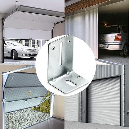 Garage Door Track Jamb Bracket J6, 4 Pack Garage Door Track Bracket, Heavy Duty Garage Door Parts for Garage Door Reinforcement