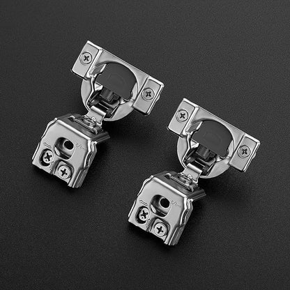 Ravinte 10 Pack 5 Pairs 1-1/2 inch Overlay Soft Close Hinges for Kitchen Cabinet Hinges Satin Nickel Hidden Hinges Stainless Steel Concealed Hinge self Closing