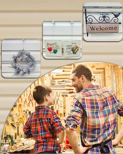 NACETURE Vinyl Siding Hooks 20 Pack Heavy Duty Siding Clips Vinyl Siding Hanger for Hanging on Patio, No Hole Need Command Outdoor Hook Hang to Decor Wreath Things | Heavy Duty, for Hanging Decor, No Hole Needed
