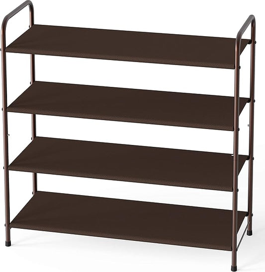 Simple Houseware 4-Tier Shoe Rack Storage Organizer, Bronze