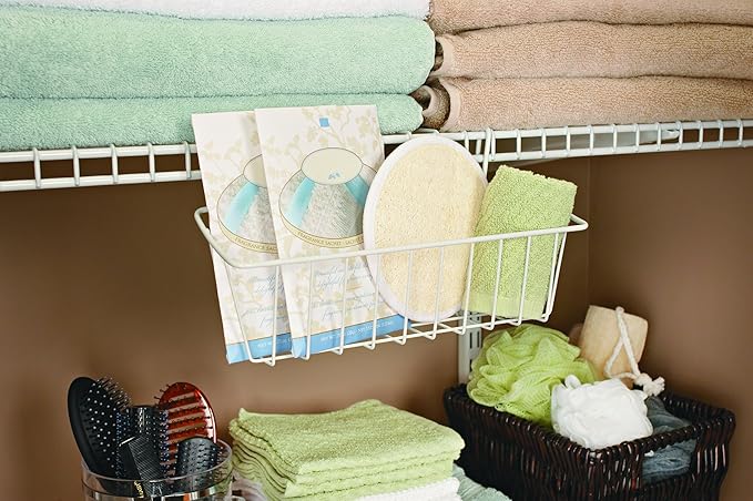 ClosetMaid 3937 Packet Pal Wire Shelf Storage Accessory, 2.586" D x 4.193" H x 8.287" W, White