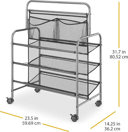 Whitmor 4-Tier Metal & Mesh Shoe Rack, Gunmetal