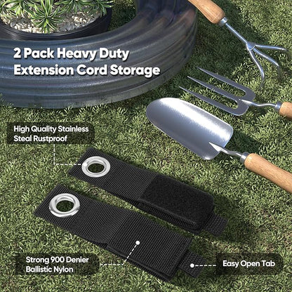 Garden Tool Organizer Wall Mount, 48 inches Tool Storage Rack with Adjustable Hooks, 600lbs Adjustable Heavy Duty Metal Hooks, Yard Shed Rack Holder System Hanging Rake Broom Mop, Father's day gifts