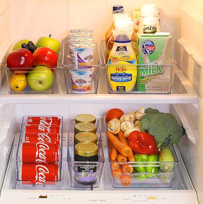 Simple Houseware Refrigerator Storage Organizer Bins, Assorted Set of 6