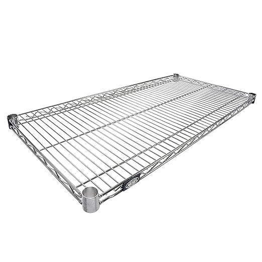Nexel Additional Wire Shelf for Wire Shelving Units, 600-800 lb Capacity, 24"W x 30"L, Chrome Finish