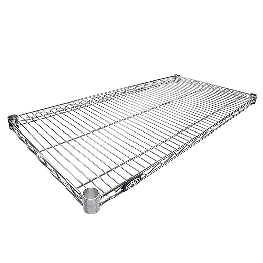 Nexel Additional Wire Shelf for Wire Shelving Units, 600-800 lb Capacity, 24"W x 42"L, Chrome Finish