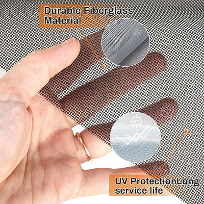 Window Screen Replacement Kit Width:59in Length:158 Fiberglass|Includes Full Set of Tools | Suitable for Windows, Screen Doors, and Courtyards | UV Resistant and Durable | Easy to Install