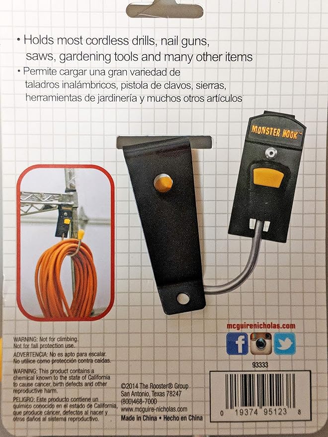 McGuire-Nicholas 93333 Single Monster Hook, Yellow, Black