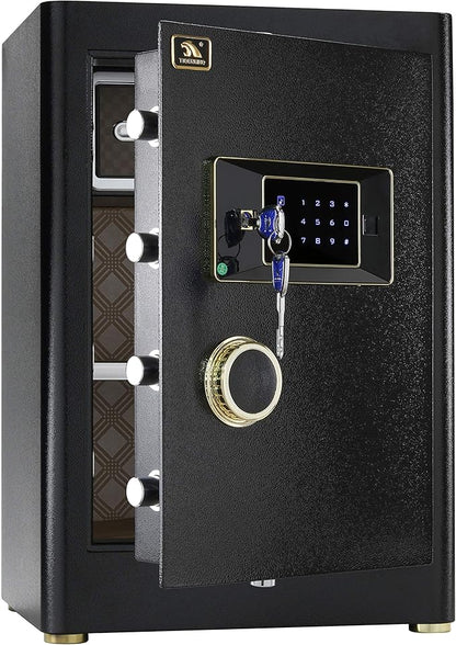 TIGERKING 𝐇𝐞𝐚𝐯𝐲 𝐃𝐮𝐭𝐲 Large Safe Box, 2.05 Cubic Feet Home Safe with Touch Screen Keypad & Built-in Lock Box, Digital Safes for Home Office