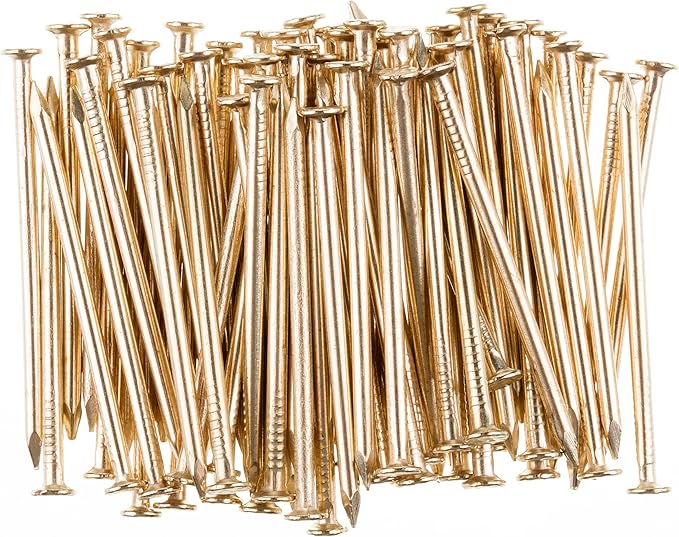 Mr. Pen- Nail Assortment Kit, 600 Pcs, 4 Sizes, Gold, Small Nails, Nails for Hanging Pictures, Finishing Nails, Wall Nails for Hanging, Pin Nails, Hardware Nails, Assorted Nails, Galvanized Nails