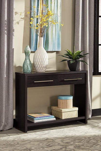 ClosetMaid 1662 Console Table with 2 Storage Drawers, Black Walnut