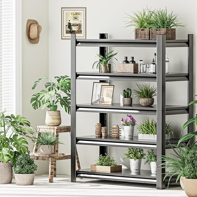 Heavy Duty Garage Shelving,78" Hx39 Wx16 D 5-Tier Storage Shelves,3000 lbs Capacity,Easy Assembly Adjustable Stainless Metal Shelf,Suitable for Garage Basement Office Farmhouse etc