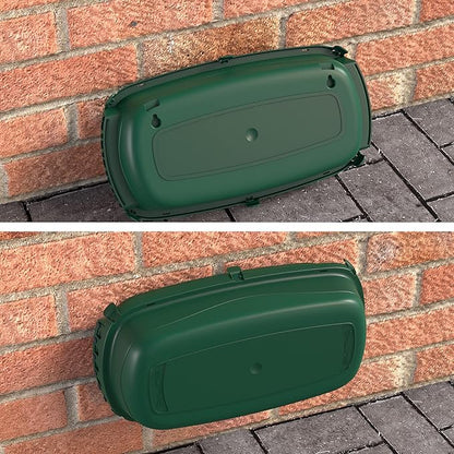 D-Line Weatherproof Electrical Box, Outdoor Extension Socket Box, IP54, 2X Entry and Exit Sections for Ease of Use - Green
