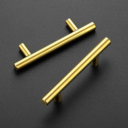 Ravinte 35 Pack | 5'' Cabinet Pulls Brushed Brass Stainless Steel Kitchen Drawer Pulls Cupboard Pulls Cabinet Handles 5”Length with 3” Hole Center