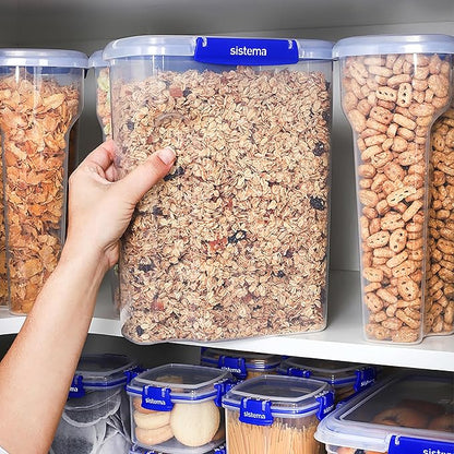 Sistema KLIP IT PLUS Cereal Storage Container | Airtight 4.2 Litre Food Pantry Storage Container | 4.2L | BPA-Free