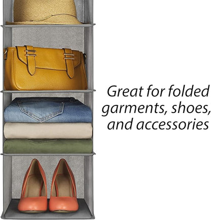 Whitmor 5 Section Closet Organizer - Hanging Shelves with Sturdy Metal Frame,(Pack of 6)