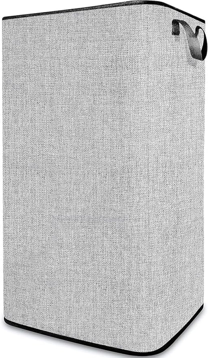 SNIGJAT Large Laundry Hamper, Tall Laundry Hamper with Sturdy Handles, Collapsible Dirty Clothes Basket for Bedroom, Rectangular Sturdy Large Clothes Basket for College, Dorm, Towels, Toys, 80 L