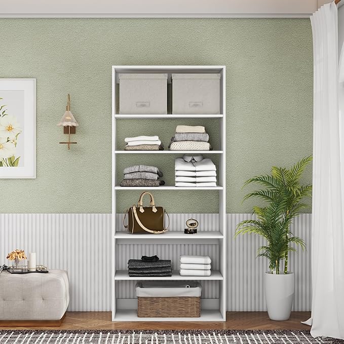 Modern Closet System for Walk In Closets, Built In Organizer Shelving Units, Modular Storage Solutions, Wall Mount Closet Organization Systems