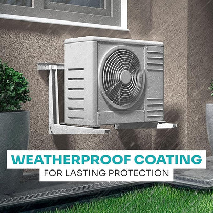 Heavy-Duty Outdoor Mini Split Wall Mount Bracket 9000 - 36000 BTU | Weatherproof Mini Split Mounting Bracket | Includes Drill Bit & Anti-Vibration Pads | Max 550lb Capacity