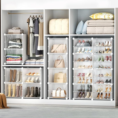 Shoe Storage,10 Tier Shoe Rack Organizer for Closet Shoe Cabinet with Door Shoe Shelves for Closet,Entryway,Hallway,Bedroom
