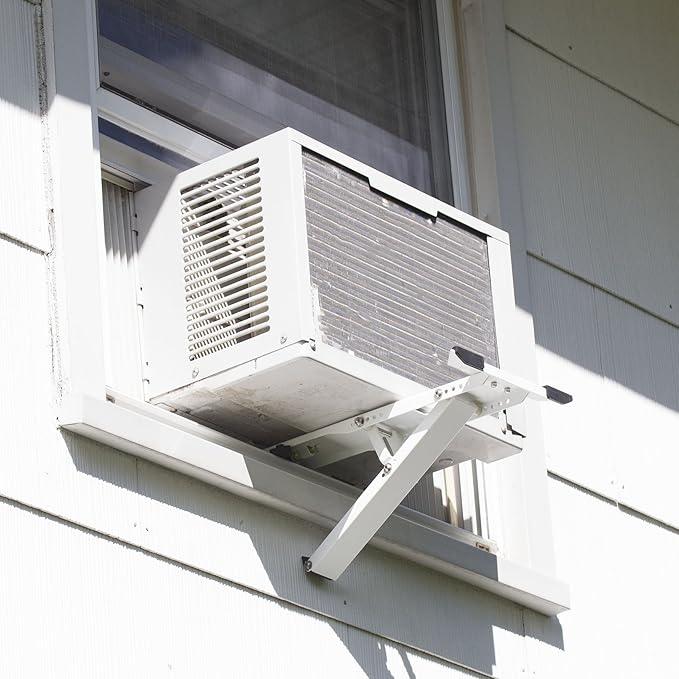 Air Conditioner Support Bracket - Heavy Duty Window AC Mount, Supports Up to 10,000 BTU & 88 Lbs. (Pack of 2)