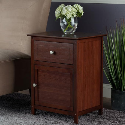 Winsome 25 x 18.9 x 14.96-Inch Wood Night Stand/Accent Table, Brown (94215)