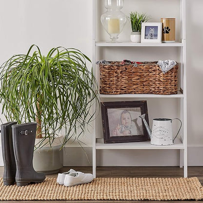 Bone Dry Pet Storage Collection, Bone Shape Hyacinth Toy Basket, Dark Brown, Medium - 21x13x8"