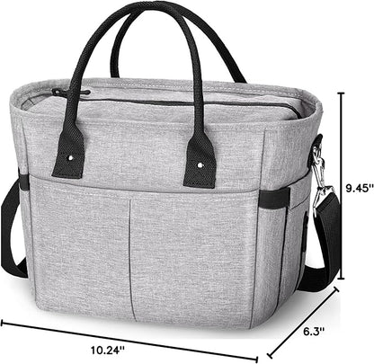 KIPBELIF Cute&Classy Roomy Insulated Lunch Bags for Women - Stylish & Functional Large Tote Adult Lunch Box for Working & Picnic